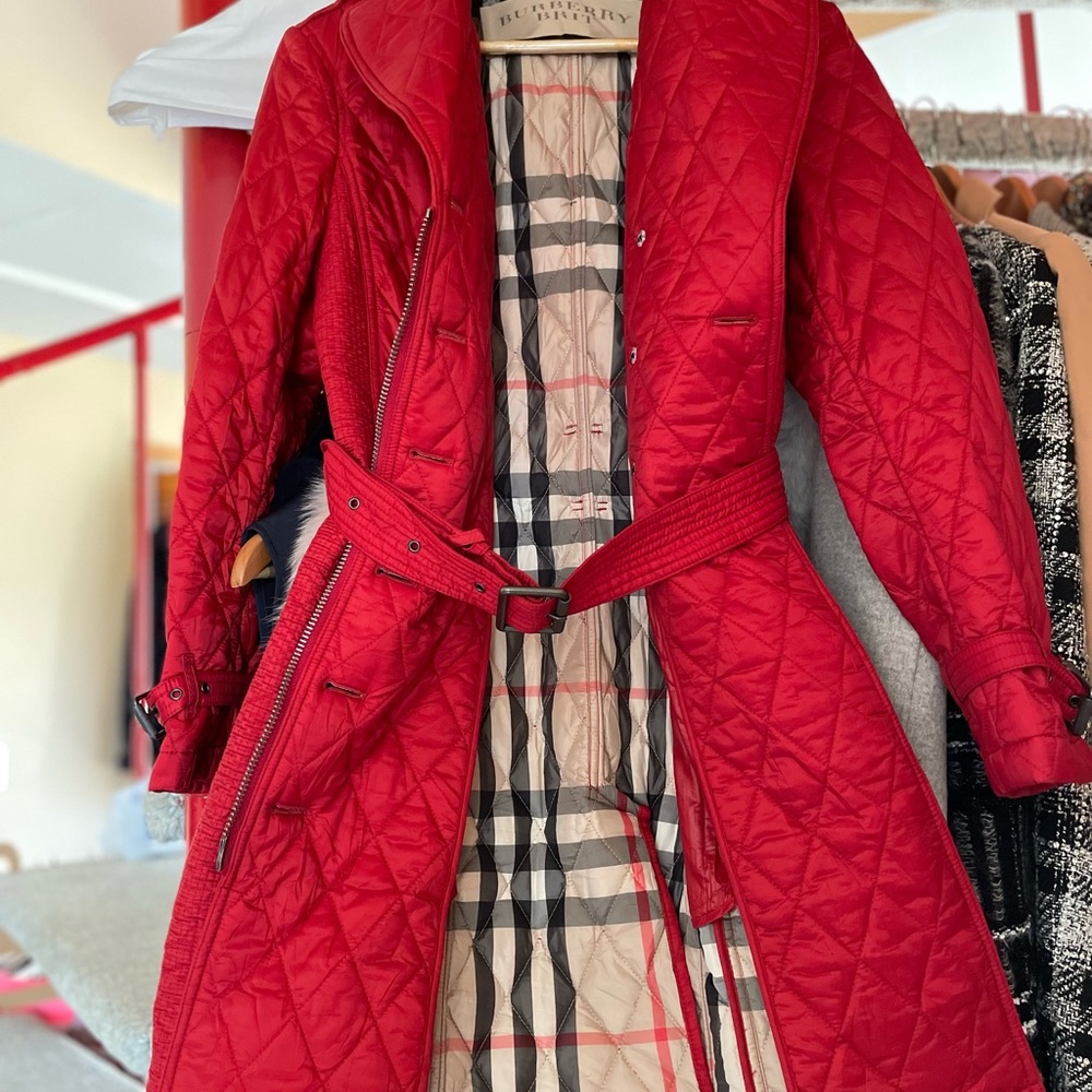 Burberry quilted trench coat with belt - Picture 10 of 16